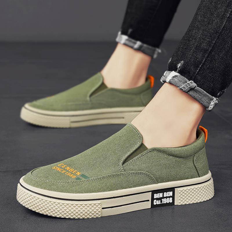 Classic Canvas Shoes Men Fashion Flat Sneakers Male Casual Men's Shoes Slip On Loafers Men Vulcanized Shoes For Men