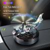 Solar Helicopter Air Freshener: Creative Camouflage Aircraft Car Perfume Ornament