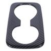 Rear Seat Cup Holder Panel Cover Trim Carbon Fiber Pattern Back Seat Water Cup Holder Frame Cover