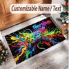 Fantasy Adventure Theme Soft Crystal Velvet Rug Custom Name & Text Print Non Slip Floor Rug for Bedroom Living Room