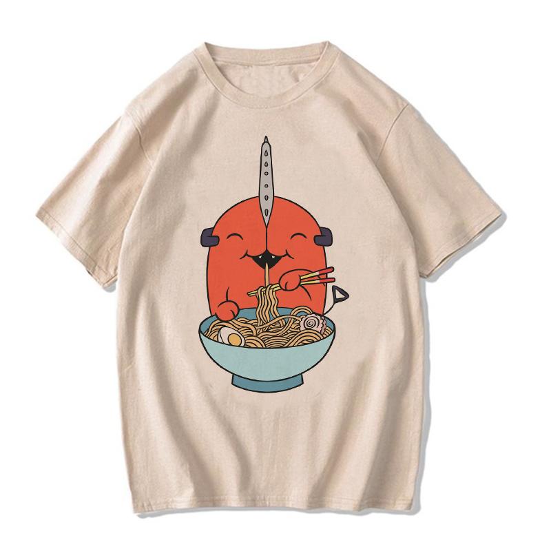 Chainsaw Unisex T Shirt Unisex EU Unisexga Cartoon Pochita Tshirt Japanese Anime Makima Harajuku Graphic Tees Clothing Tops Tshirt