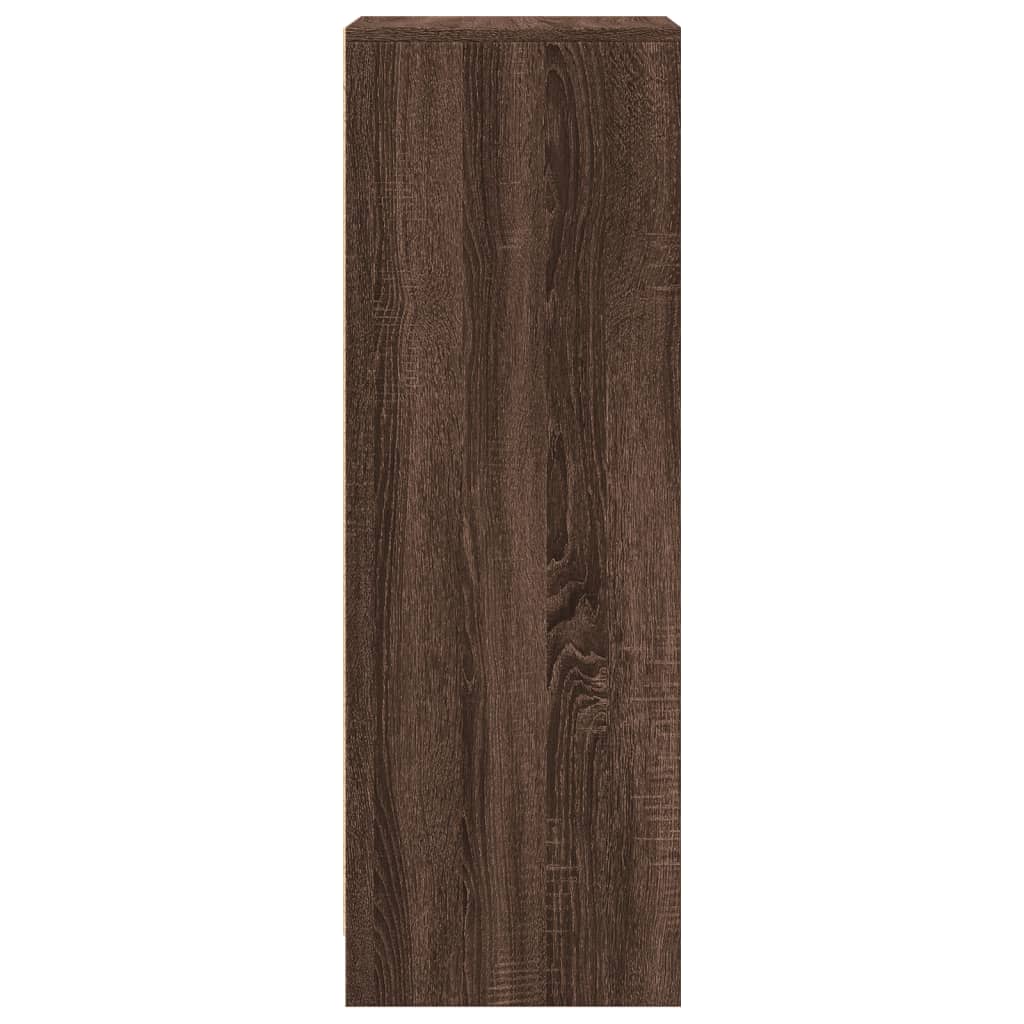 LED Sideboard in Brown Oak Look 42.5 x 34 x 100 cm Particleboard