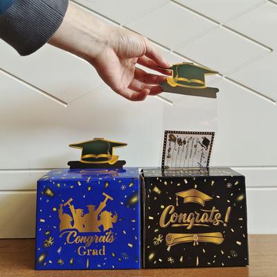 Graduation Gift Box Cash, Cash Gift Box, Cash Gift Black Wallet Cash Card Diy Set Surprise Graduation Party Gift Box