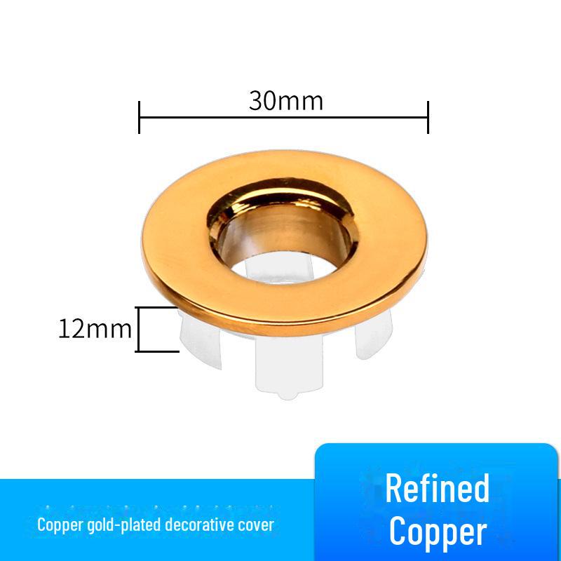 Dekorativer Überlaufstopfen für Waschbecken - Waschbeckenzubehör
