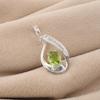 Peridot Gemstone 925 Sterling Silver Jewelry Pretty Zircon Pendant 1.4" Thanksgiving Gift For Her CZP-16-3