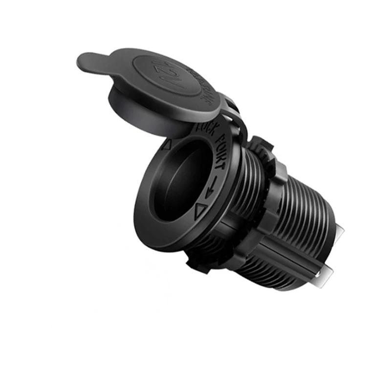

12V 24V Waterproof Cigarette Lighter Socket Power Outlet Universal for Car Marine Motorcycle ATV RV Truck with Wire D5