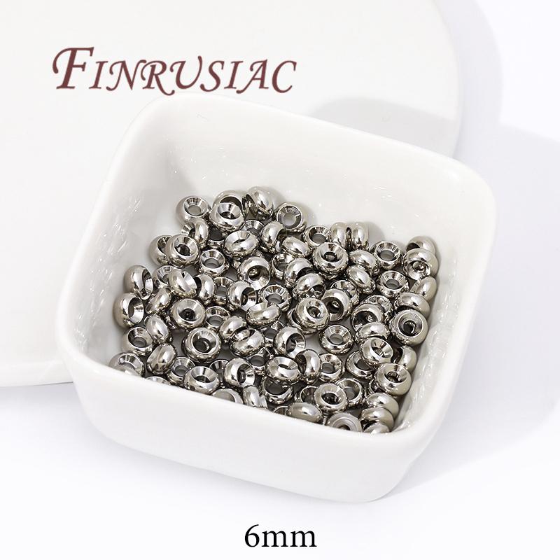 4mm 5mm 6mm 8mm Spacer Bead For Bracelets 18K Gold Plated Separator For Beads, DIY Jewelry Making Accessories