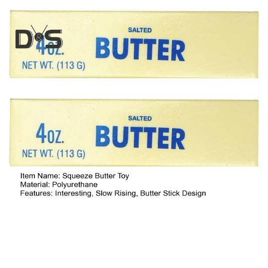 1Pc/2Pcs Butter Stick Slow Rising Squeeze Toy Salted Butter Bar Slow Rising Figure Stress Relief Fidget Toy for Anxiety Relief Hand Relax