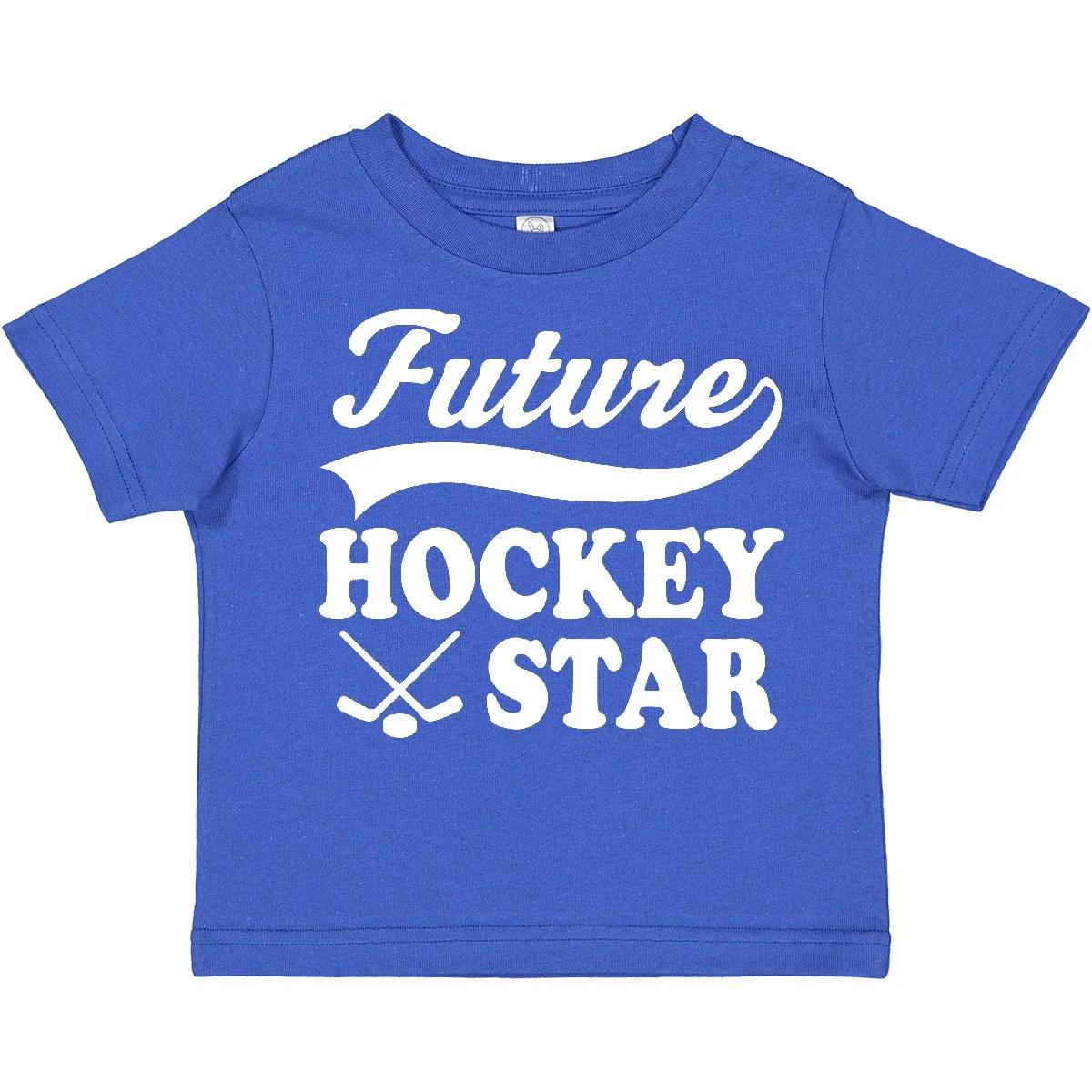 Inktastic Future Hockey Star Childs Sports Toddler kids boys T-Shirt Player Ice Kids Team 100