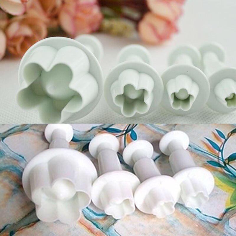 

4шт. Форма для торта в форме цветка сливы, кухонные гаджеты, запеченная пластиковая утварь, инструменты для моделирования ADM