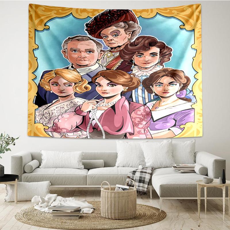 Downton Abbey Characters Quick-Dry Tapestry Hanging for Bedroom,Livingroom, Playroom,Decor Art Room Wall Tapestry Holiday and Birthday Gifts
