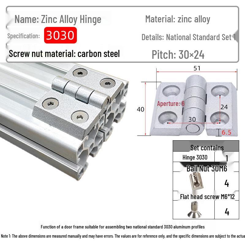 Hochleistungsscharniere aus Zinklegierung für Aluminiumprofiltüren (20/30/40/45)