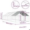 VidaXL Poulailler d'Extérieur 2,75x8x1,92 m Acier Galvanisé Cage Canard Poulet 170791