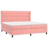 Maison Exclusive - Sommier à lattes de lit avec matelas Rose 200x200 cm Velours