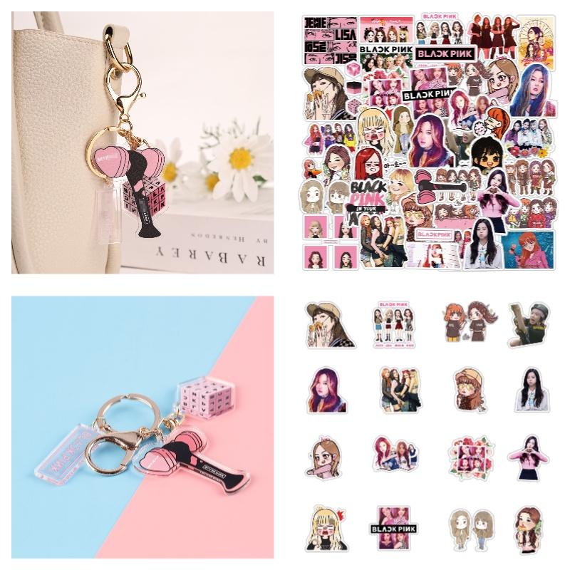Stylish Blackpink Sticker Keychain 54 Pvc Stickers Various Sizes Included
