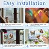 20pcs Window Decals for Bird Strikes, Anti Collision Window Clings, Rainbow Reflection Window Sticker, Butterfly Style Sun Catcher Stickers for Glass