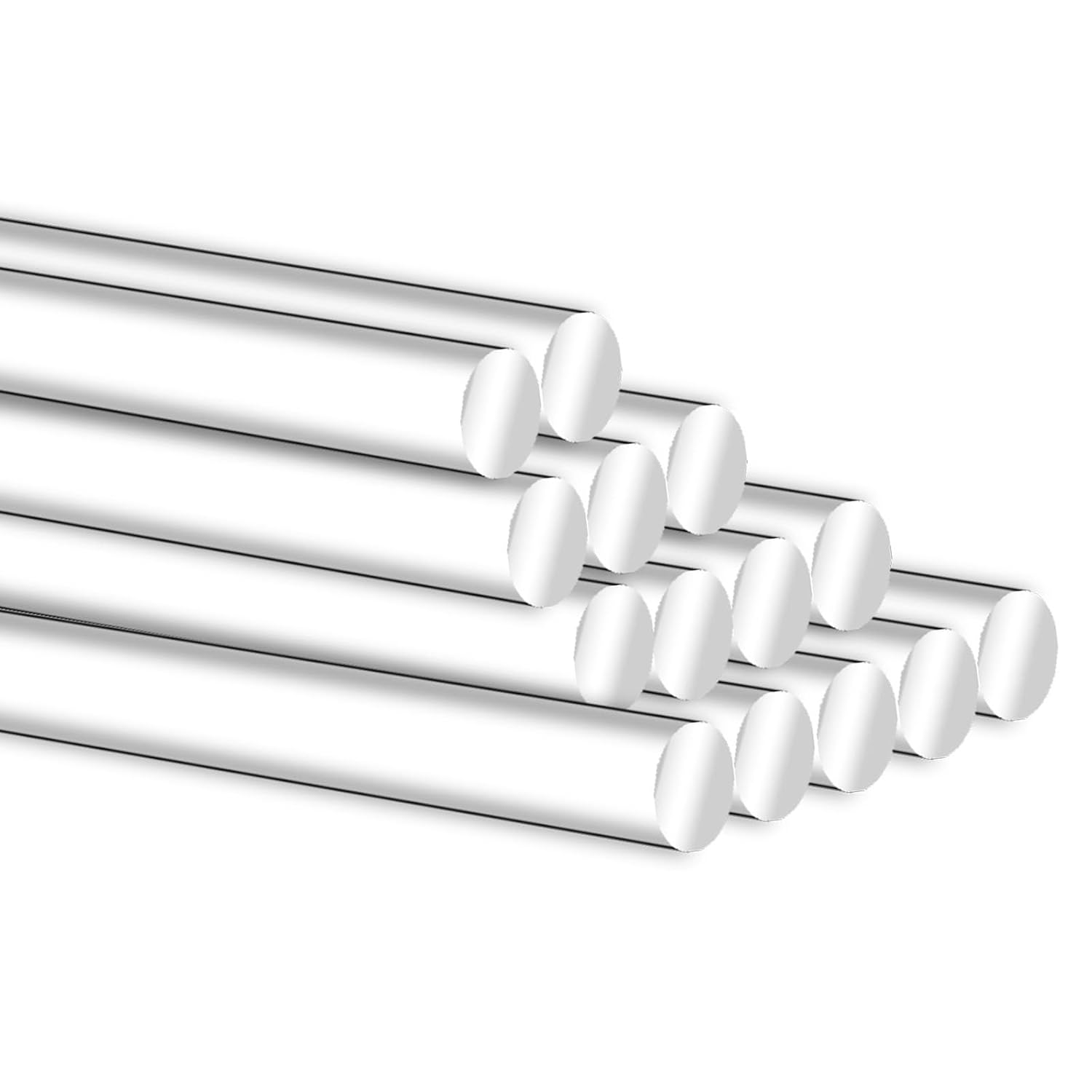 Акриловые стержни 12 мм(0,472 дюйма),14 шт. Длина 15 дюймов 1/2(12 мм-0,472 дюйма) Акриловые круглые стержни разного диаметра, прозрачные акриловые палочки для поделок своими руками.