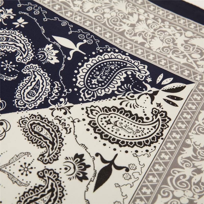 Women's Square Scarf Paisley Print Silk Feel Lightweight Ethnic Pattern Fashion Accessory Head Wrap Neck Shawl Gift