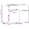 Artisan Oak Bathroom Vanity Cabinet 60 X 38.5 X 46 Cm