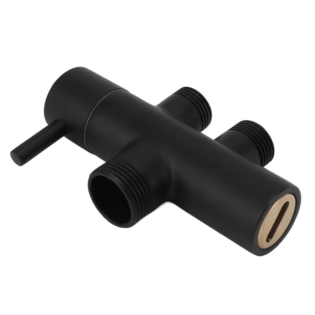 Duschkopfumsteller Schwarz Rostfrei Auslaufsicher Wandmontiert Duscharm Umstellventil für Toilette