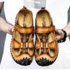 Fashion Summer New Men's Thick Bottom Slippers Large Size Hand Sewn Rubber Low Anti Slip Soft Bottom Outdoor Beach Sandals Hot Selling
