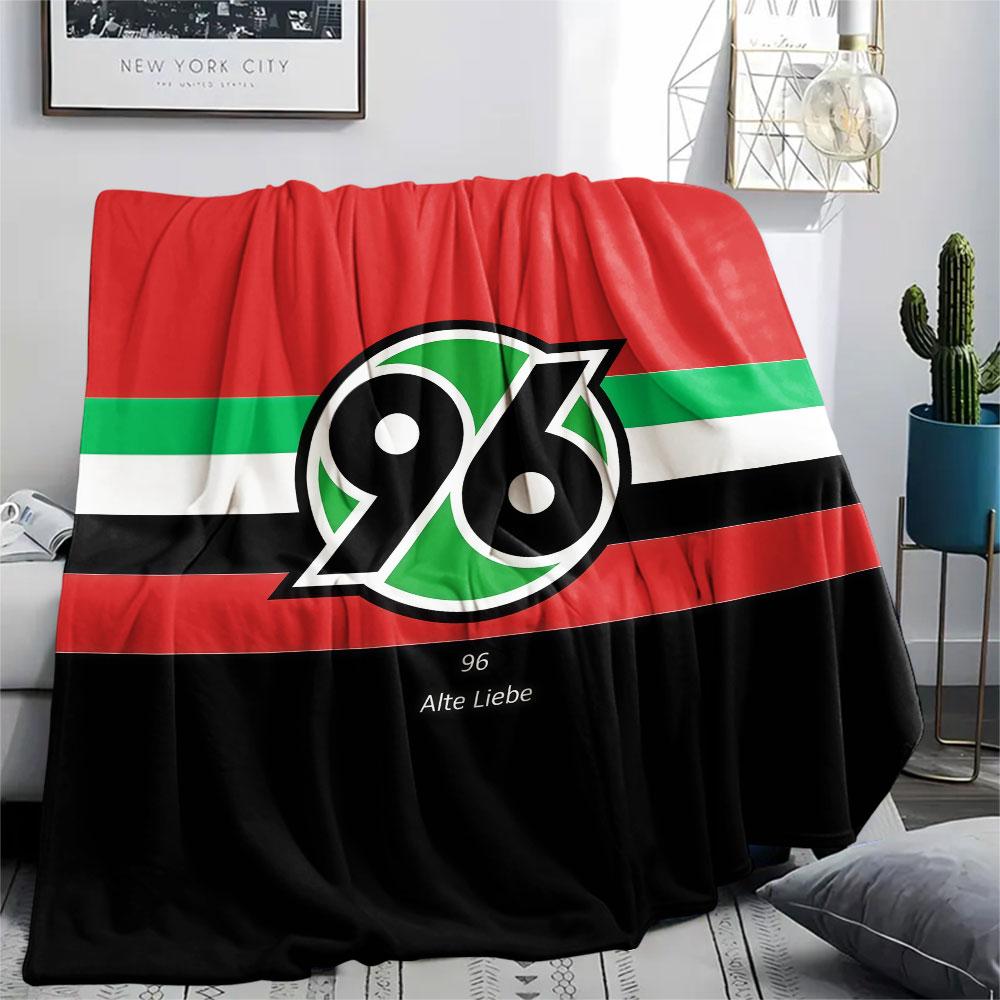 1PC Hannover 96 Patterned Flannel Blanket Suitable For All Seasons for Home Decor Warmth and Comfort Gifts Holiday Present