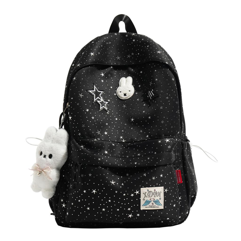 Schoolbag Korean Ins Wind Star Backpack Large Capacity Junior High School Girls High School Elementary School Bag Leisure Travel Backpack
