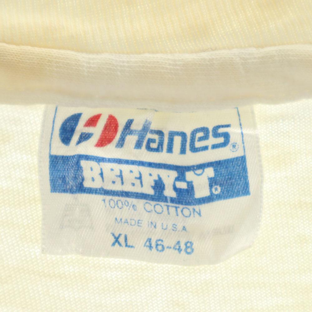 Hanes 80s 90s Old Back print Short sleeve Single stitch T-shirt Men's Used