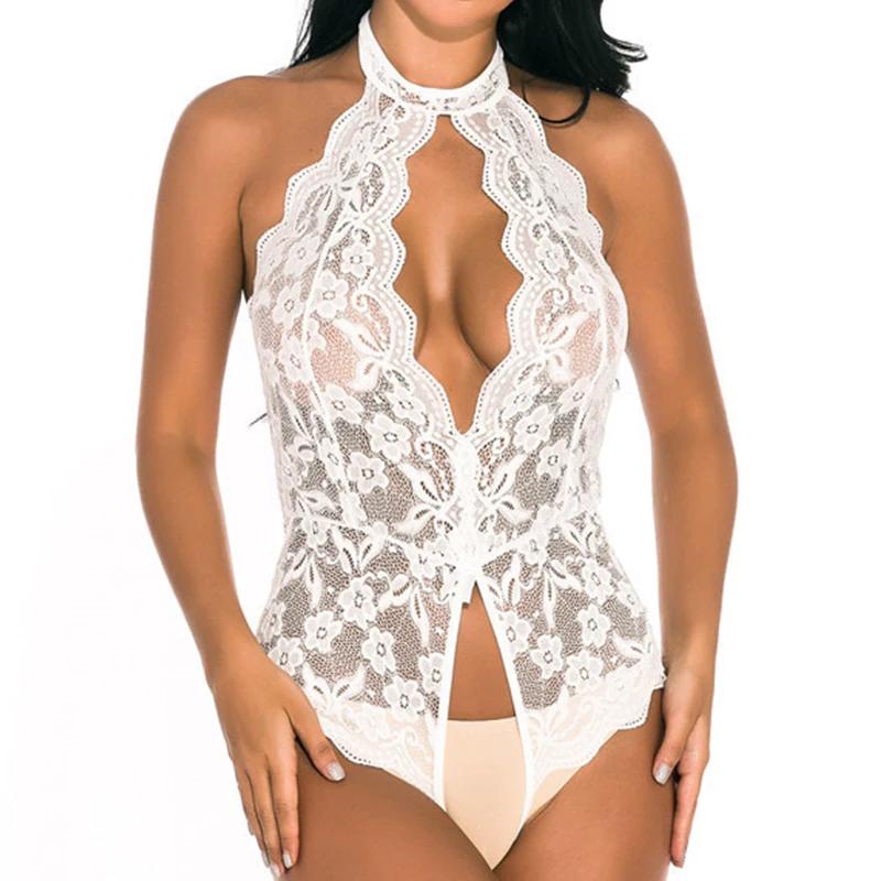 Taste 18+ Adult Sexy Lace Open Bra Bodysuit Erotic Teddy Backless Sexy Nightdress Lenceria Plus Size Sexy Clothing Lingerie Set
