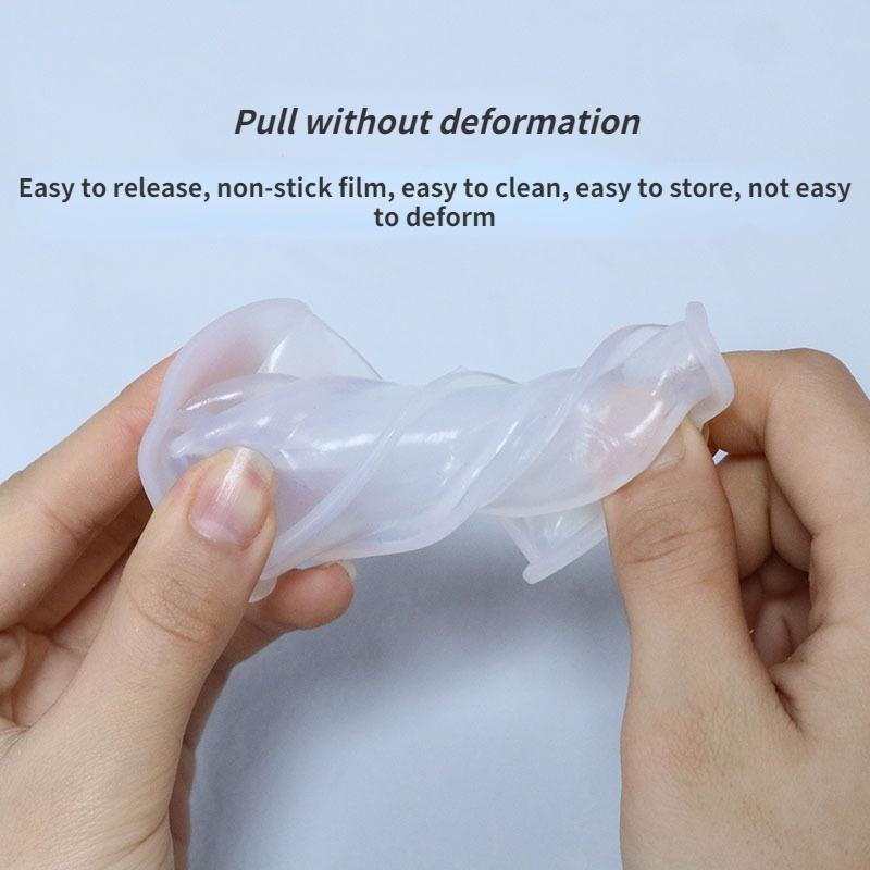 DIY Kerzenform Abstraktes Gesicht 3D Irreguläre Silikonform Elastisch Handgefertigtes Kerzenwerkzeug mit Docht Seifenform