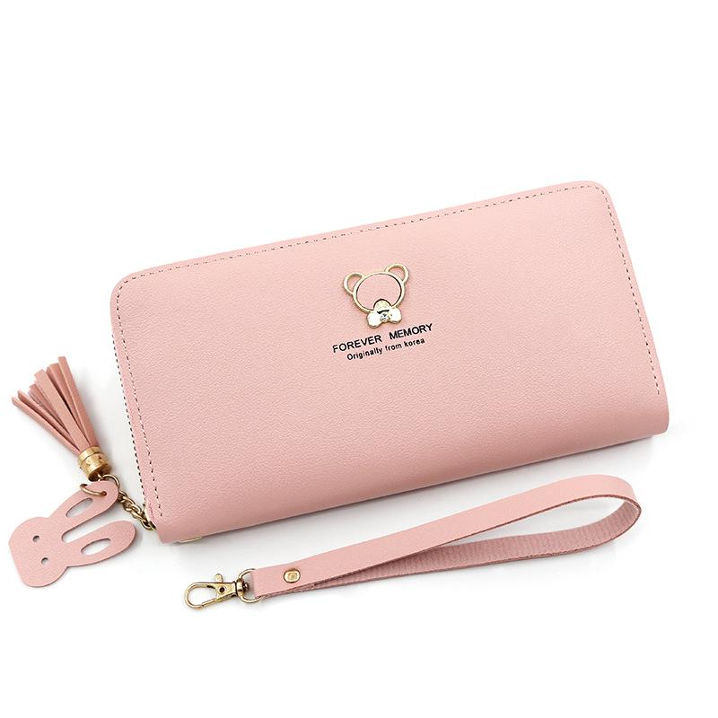 Women's Wallet Long Zipper Bag PU Wallet Coin Purse Zipper Bag Card Bag