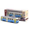 Classic Train Tram Diecast Pull Back Model with LED Music Developmental Kids Toy