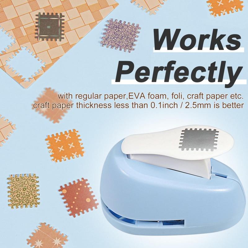Stamp Shaped Paper Punch, Portable Hole Puncher for Crafts, Scrapbooking Supplies, DIY Card Making & Paper Crafting Tool