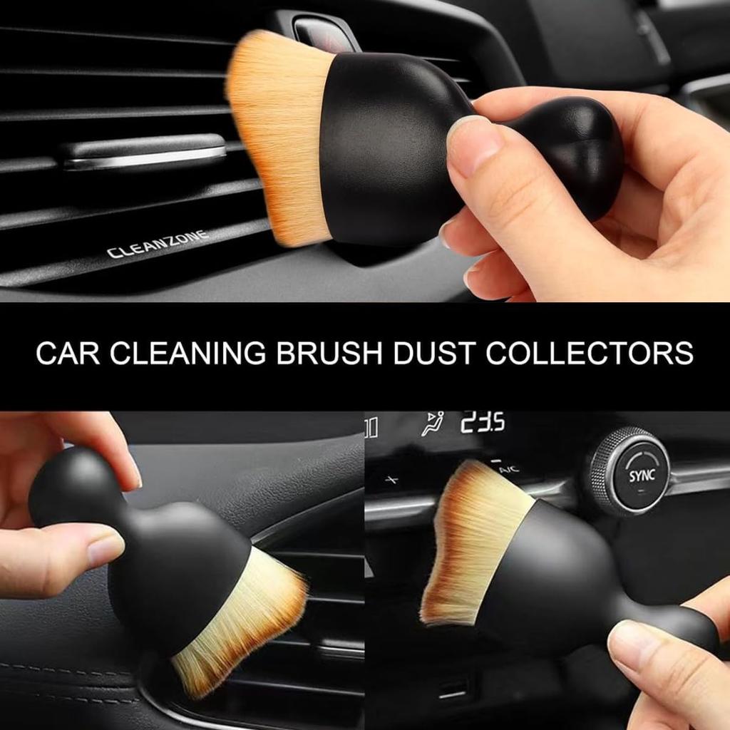 3PCS Car Interior Cleaning Tool, Car Cleaning Brush Dust Collectors,Dust Brush,Car Interior Cleaning Tool Brush with Cover