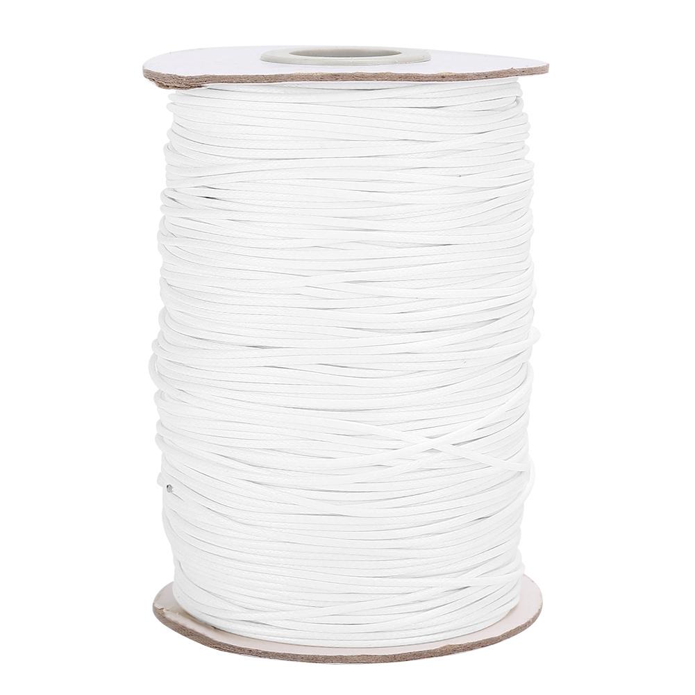 160m Wax Line Environmentally Friendly Hand Woven Rope Necklace Cotton Thrd 1mm(Black )