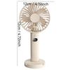 LCD Display Mini Fan With Phone Holder 5-Speed Wind Desk Fan Portable Charging Fan