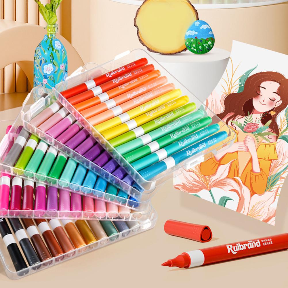 84 Colors Acrylic Paints Markers Pens,Water Based Washable Ink Art School Drawing Supplies,Portable Drawing Pen For Kids