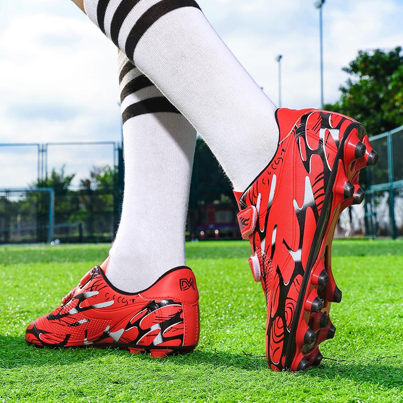 Boys Football Boots Spike Rubber Soft Sole Kid's Professional Artificial Turf Training Football Boots for Girls