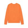 Polo Ralph Lauren Ss22 Solid Logo Embroidered Cable Knit Crewneck Sweater Men Sweater Orange 710775885-031