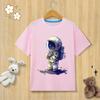 Childrens Pure Cotton Tshirt Astronaut Print Tshirt  Oneck Short Sleeve Kids Clothes Boys Clothes Girls Clothes