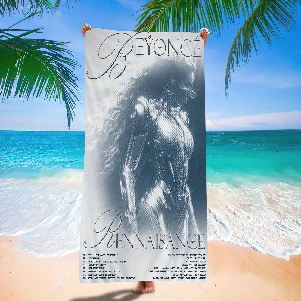 Beyonce Super Singer Microfiber Printed Beach Towel Mountain Climbing Yoga Beach Swimming Running Absorbent Soft Towel