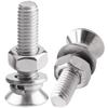 304 Stainless Steel Flat Head Hex Socket Cap Screw & Nut Set (M5, M6, M8)