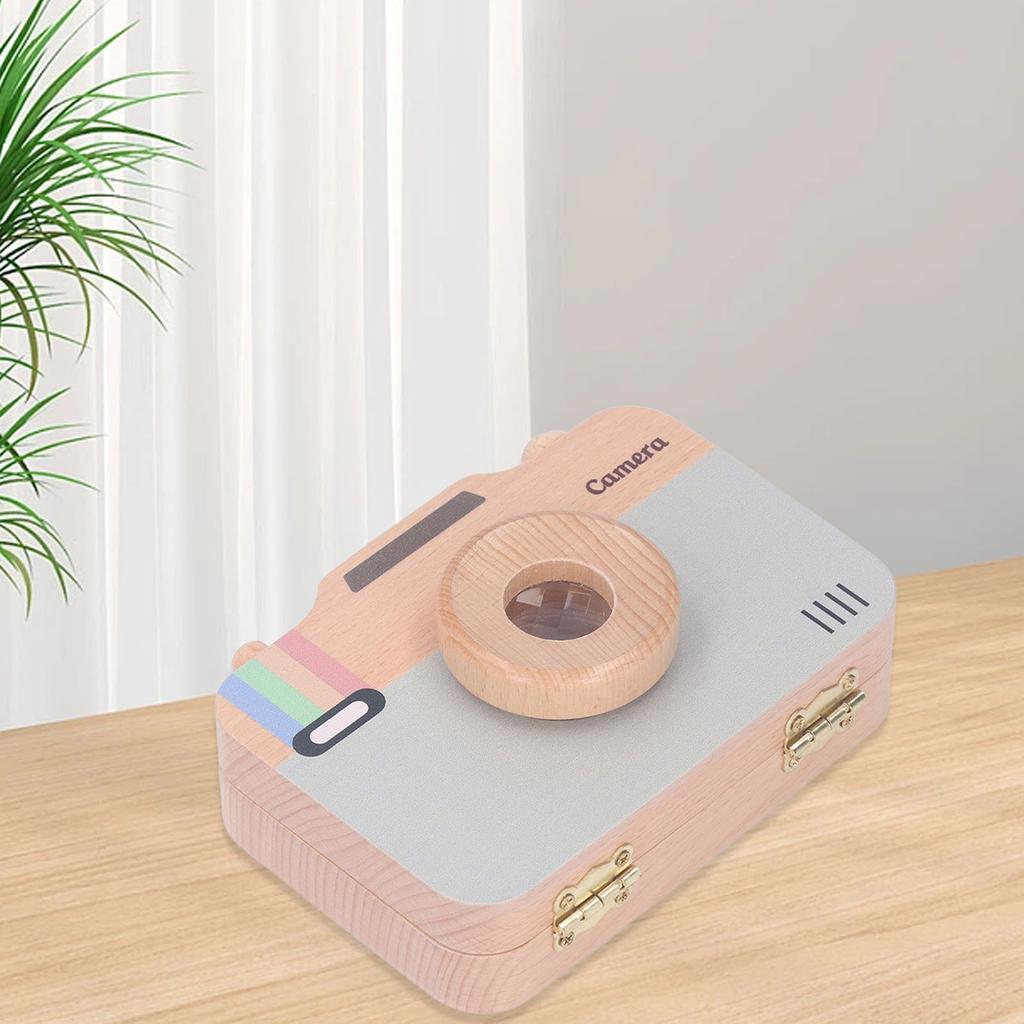 Camera Shaped Tooth Holder for Kids Fetal Hair Storage Safety Latch Baby Tooth Save Box Type 2