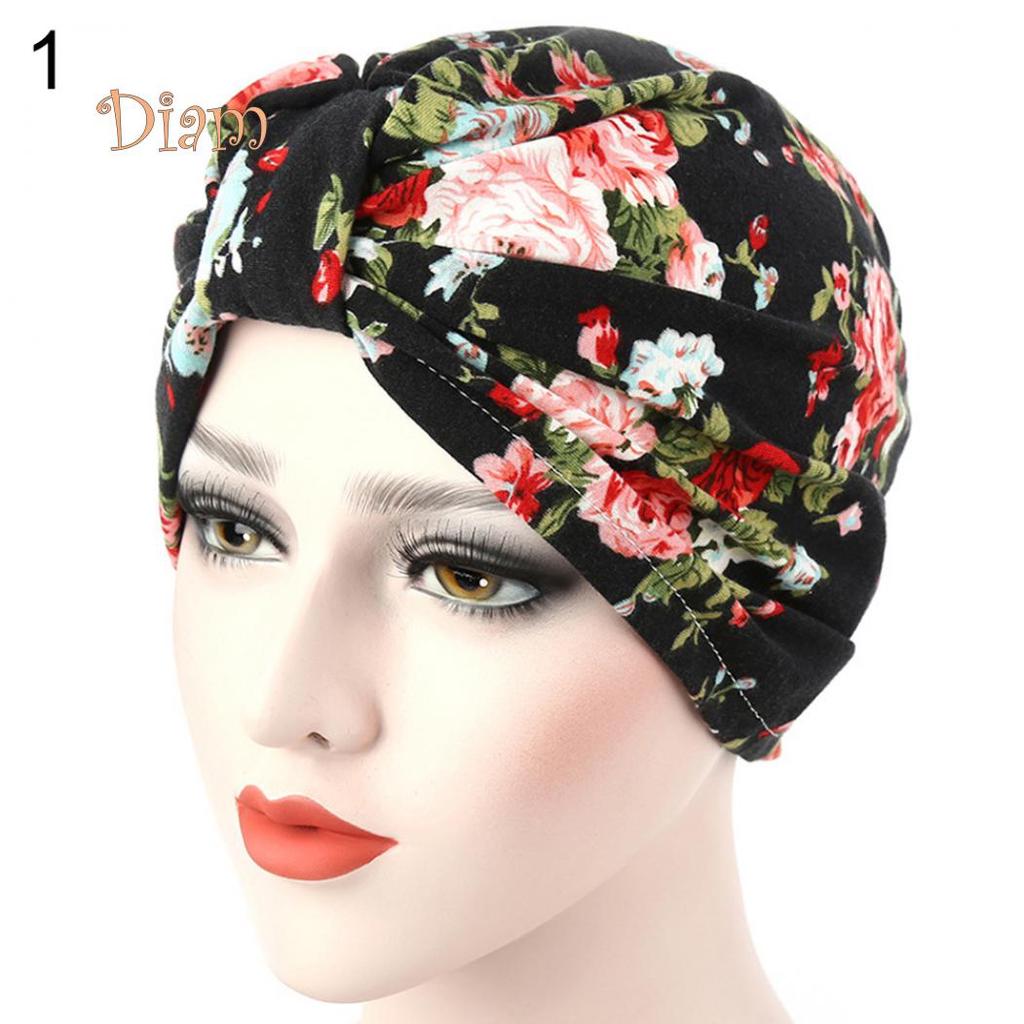 Tenfyer Women Muslim Stretch Turban Hat Cancer Chemo Cap Hair Loss Head Scarf Cover