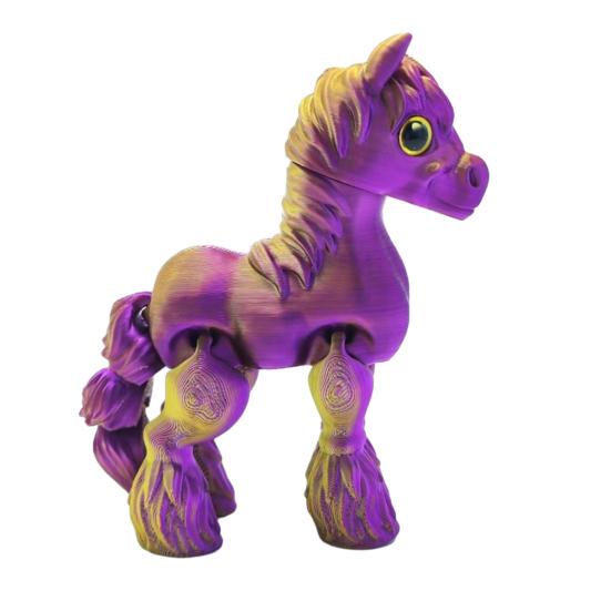 Figurine de Cheval Imprimée en 3D Articulations Mobiles Statue de Poney Jouet Fidget Anti-Stress Modèle Animal Éducatif Ornement Décoration de Bureau