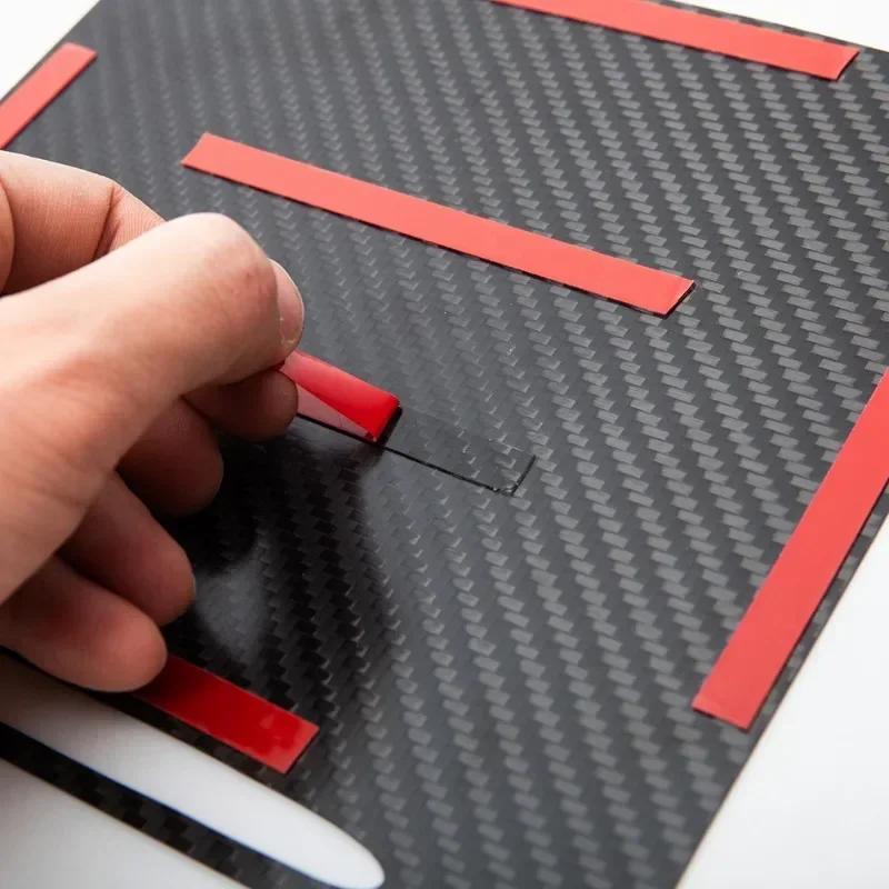 Center Console Cover For Tesla Model 3 Y Real Carbon Fiber Central Control Armrest Panel Trim Car Interior Accessories 2025-2025