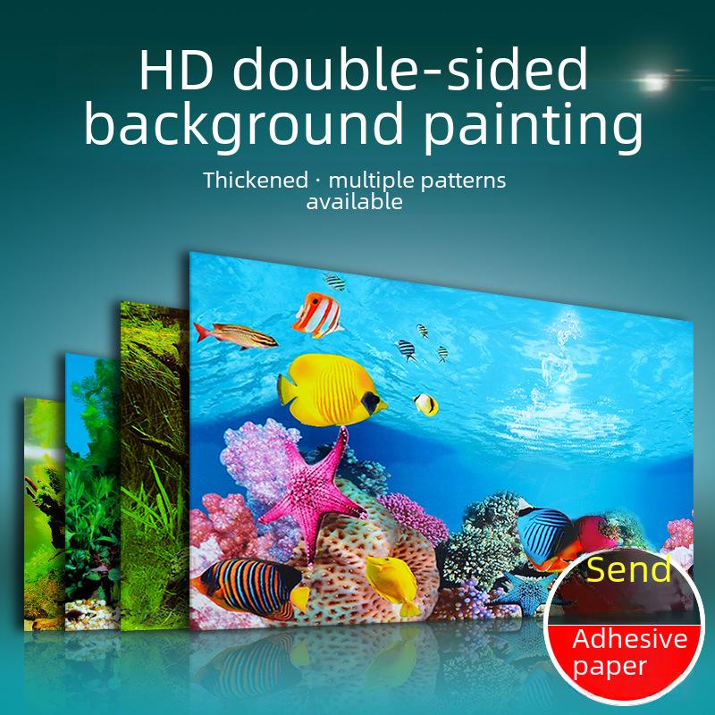 

3D HD Двусторонние Аквариумные Фоновые Обои Wallpaper 30x32 cm