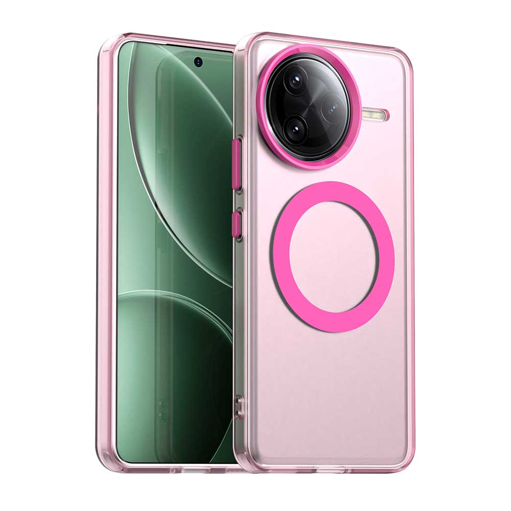 Magnetic Wireless Charging Case For Xiaomi Poco F7 Pro F7 Ultra Cover Candy Colors Transparent Back Shell Coque