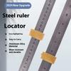 Metal Carpenter Carpentry Square Woodworking Tools Carpentry Steel Ruler Positioning Limit Block Measuring Marking Gauge