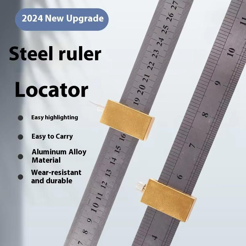 Metal Carpenter Carpentry Square Woodworking Tools Carpentry Steel Ruler Positioning Limit Block Measuring Marking Gauge